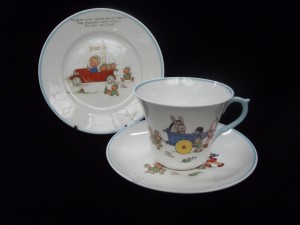 Mabel Lucie Attwell for Shelley matched nursery ware trio