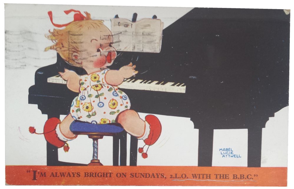 mabel lucie attwell postcard im always bright on sundays