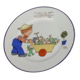 mabel lucie attwell shelley plate to work in the garden